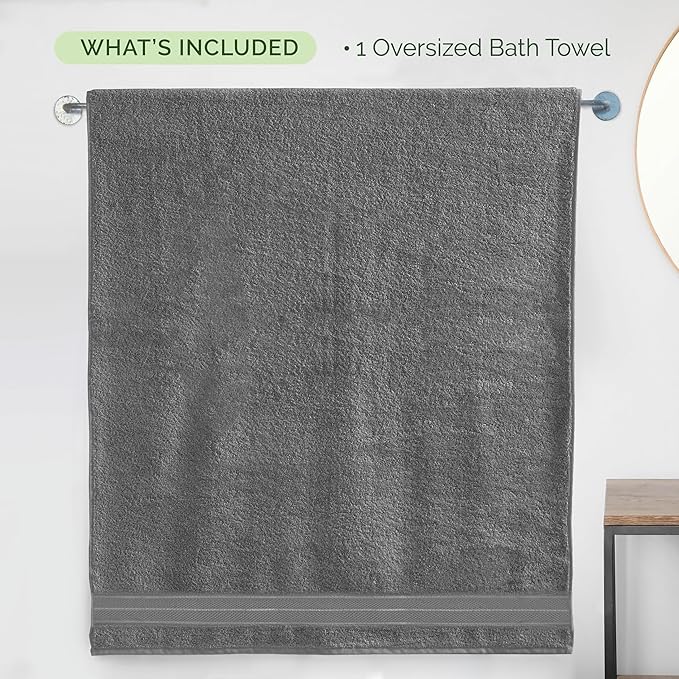 Elegant Comfort Three Line Popcorn Extra Large Luxury Bath Towel