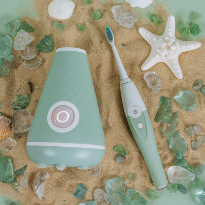 Tao Clean UV Sanitizing Sonic Toothbrush and Cleaning Station, Electric Toothbrush, Dual Speed Setting, White