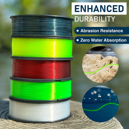 Reaction Tackle Monofilament Fishing Line - Premium Nylon Mono Line, Strong & Abrasion-Resistant, Low Memory for Smooth Long Casts - Freshwater & Saltwater - Clear | 4lb (3000 Yards)