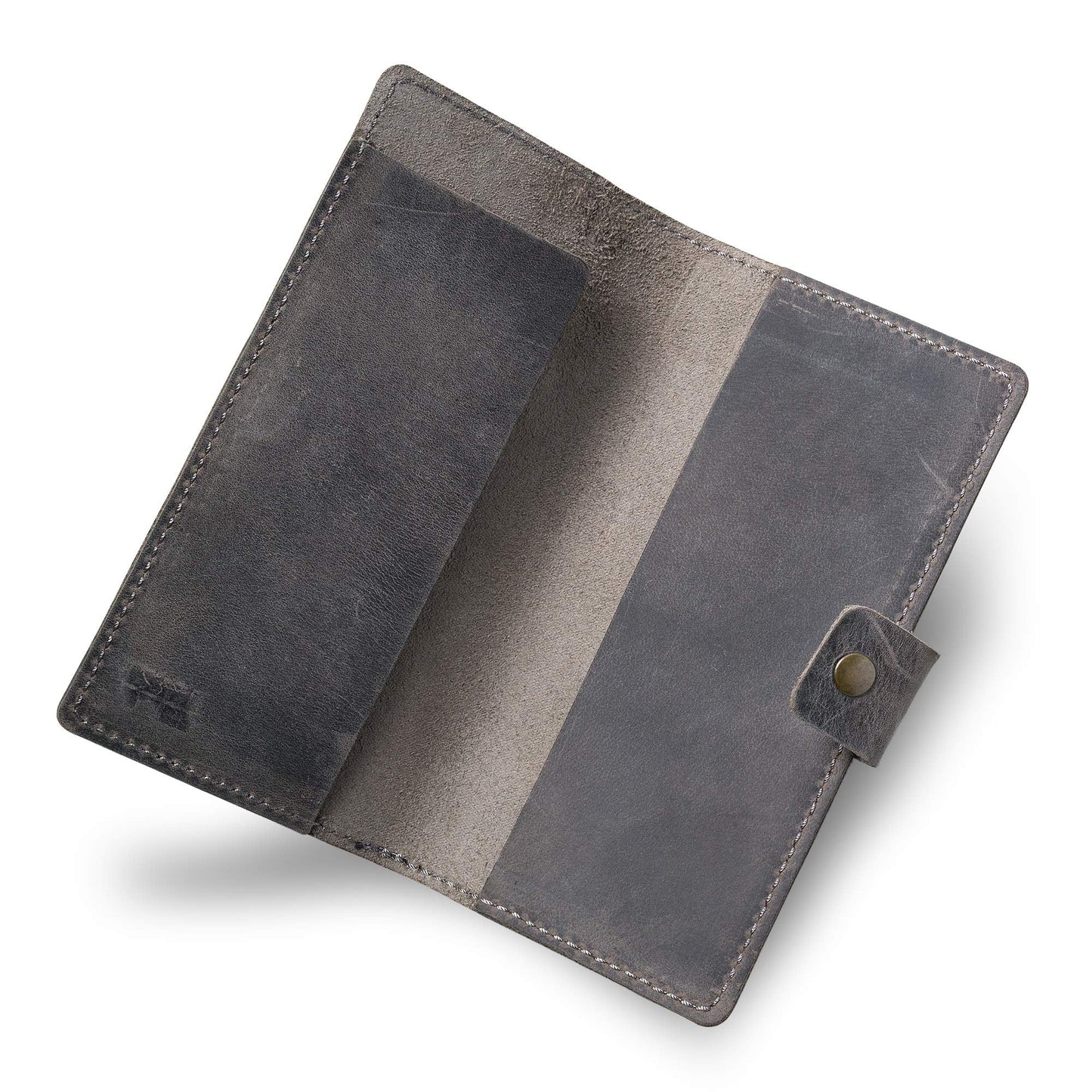 PEGAI Handmade Minimalist Design Checkbook Cover | 100% Distressed Full Grain Horse Leather Checkbook Wallet | Business Checkbook Binder | Clark (Rock)