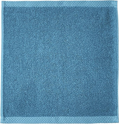 Amazon Basics Soft Cotton Washcloths, Lake Blue