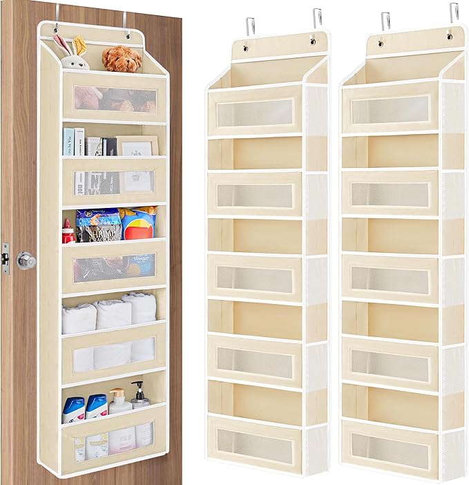 JARLINK 2 Pack Over The Door Organizer Storage, 5 Shelf Hanging Door Organizer