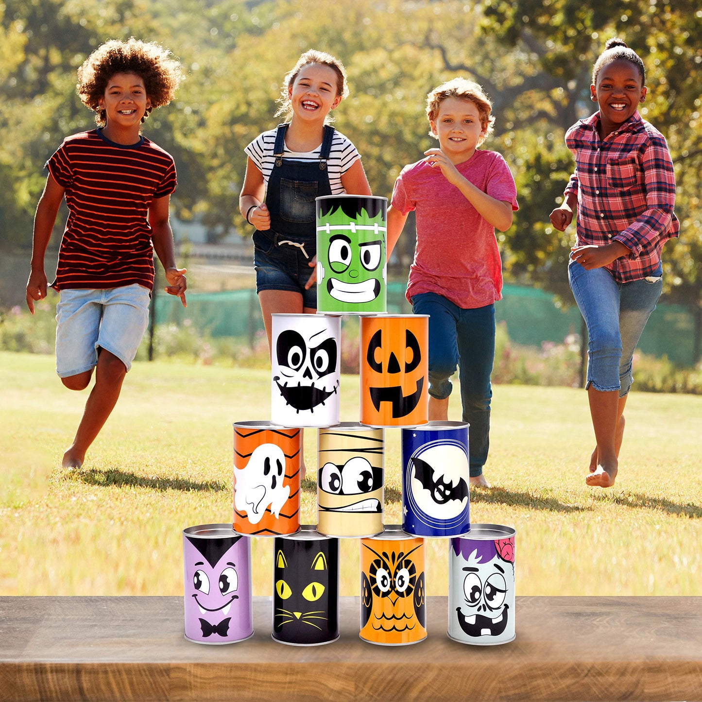 JOYIN 13 Pcs Halloween Carnival Can Bean Bag Toss Games for Kids & Adults Trick or Treat Decoration, Home Decor Party Favors Supplies, Homeschooling Backyard Game