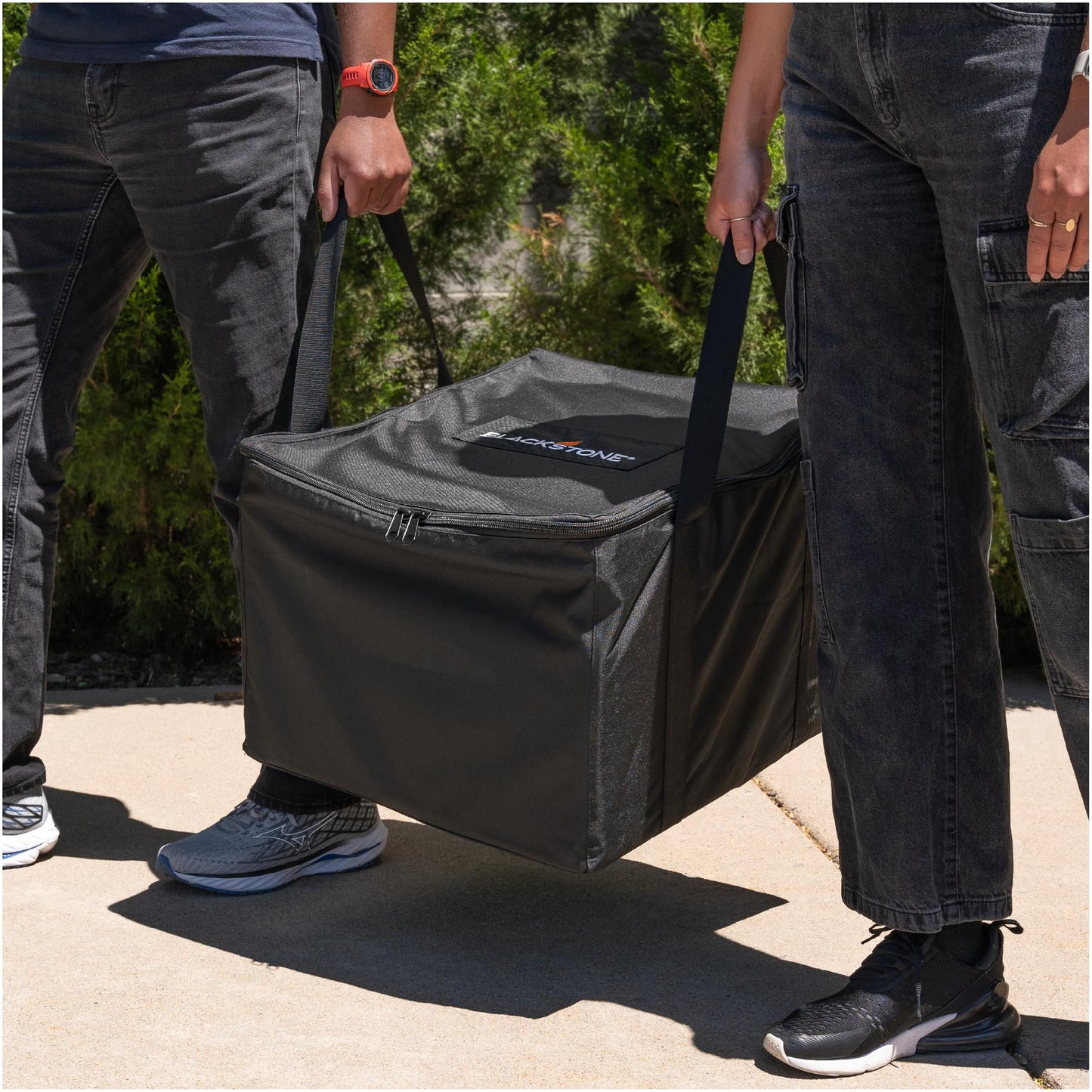 BLACKSTONE 5486 Tabletop Griddle Carry Bag for 17 Inch Griddle with Hood Or Hard Cover - Portable BBQ Grill Griddle Carry Bag for Travel - 600D Heavy Duty Weather-Resistant Cover Accessories, Black