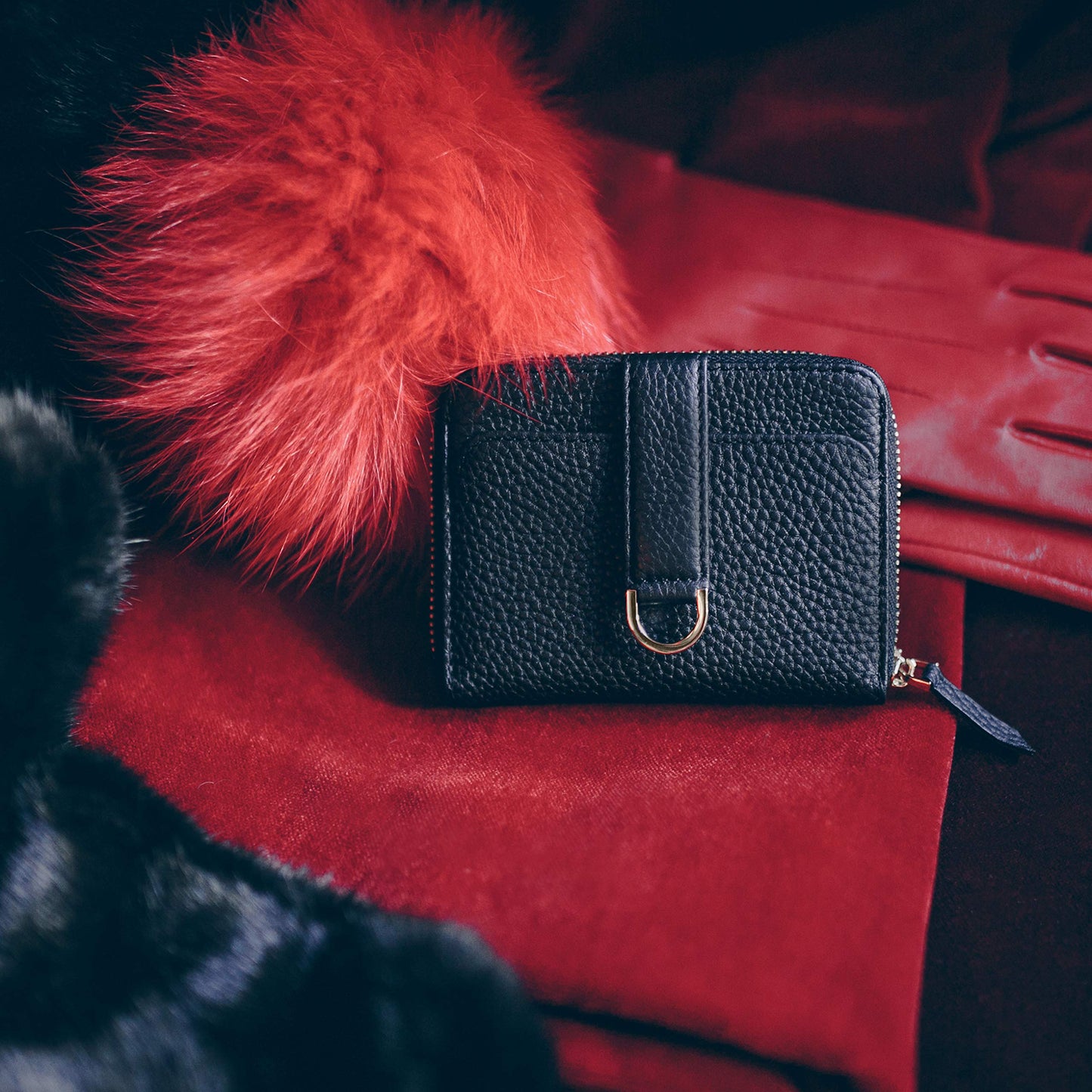 Vaultskin Small Wallet for Women, Leather Card Holder with RFID Blocking with Zipper Coin Pocket, Cash Pocket - Minimalist Wallet Women Slim Design for Everyday Use (Black, Belgravia)