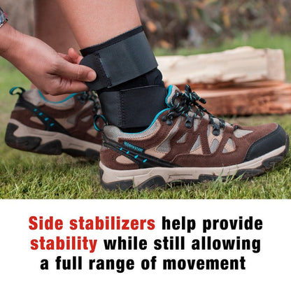 ACE Deluxe Ankle Stabilizer, Adjustable, Black, 1/Pack