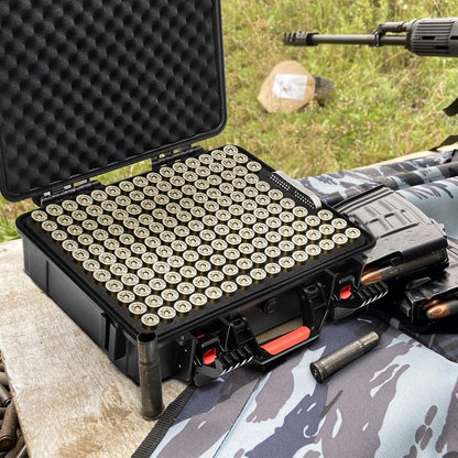 Kinghardcase 150 Round 12 Gauge Ammo Case, Sealed Shotgun Shell Storage Case with Desiccant Canister, Compatible with 12GA, 20GA, 16GA, 10GA and 8GA Shotgun Shells