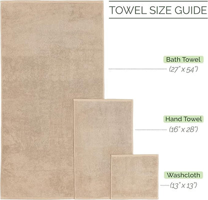 Elegant Comfort Luxury 6-Piece Towel Set, Premium Soft 100% Turkish Cotton