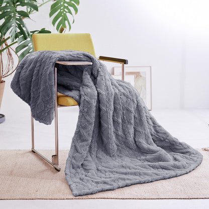 Heated Blanket-Electric Blanket,50"x60" Soft Heated Throw Blanket with 5 Heating Levels & 3 Hours auto-Off,Over-Heat Protection Fast-Heating,Machine Washable（Purple）