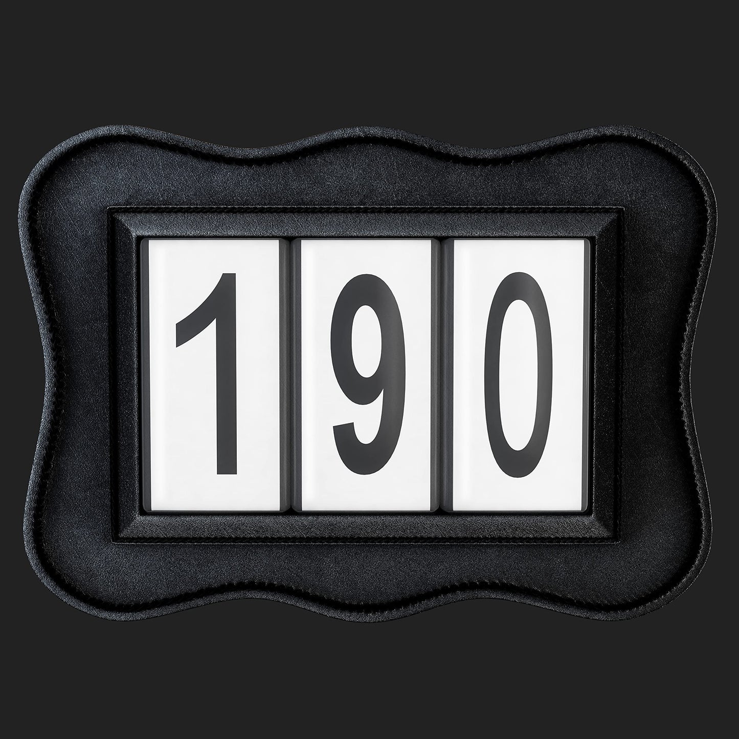 Echo Beach Equestrian Genuine Leather Number Holder Pair for Bridle or Saddle Pad. 3 Digit Easy Change Numbers. Built in Clip for Secure Attachment. 2 Number Holders Included