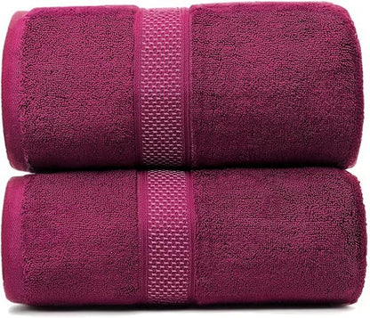 Fluffy Cotton Bath Towels Set650GSM, 2-Piece Set, Thickened and Enlarged