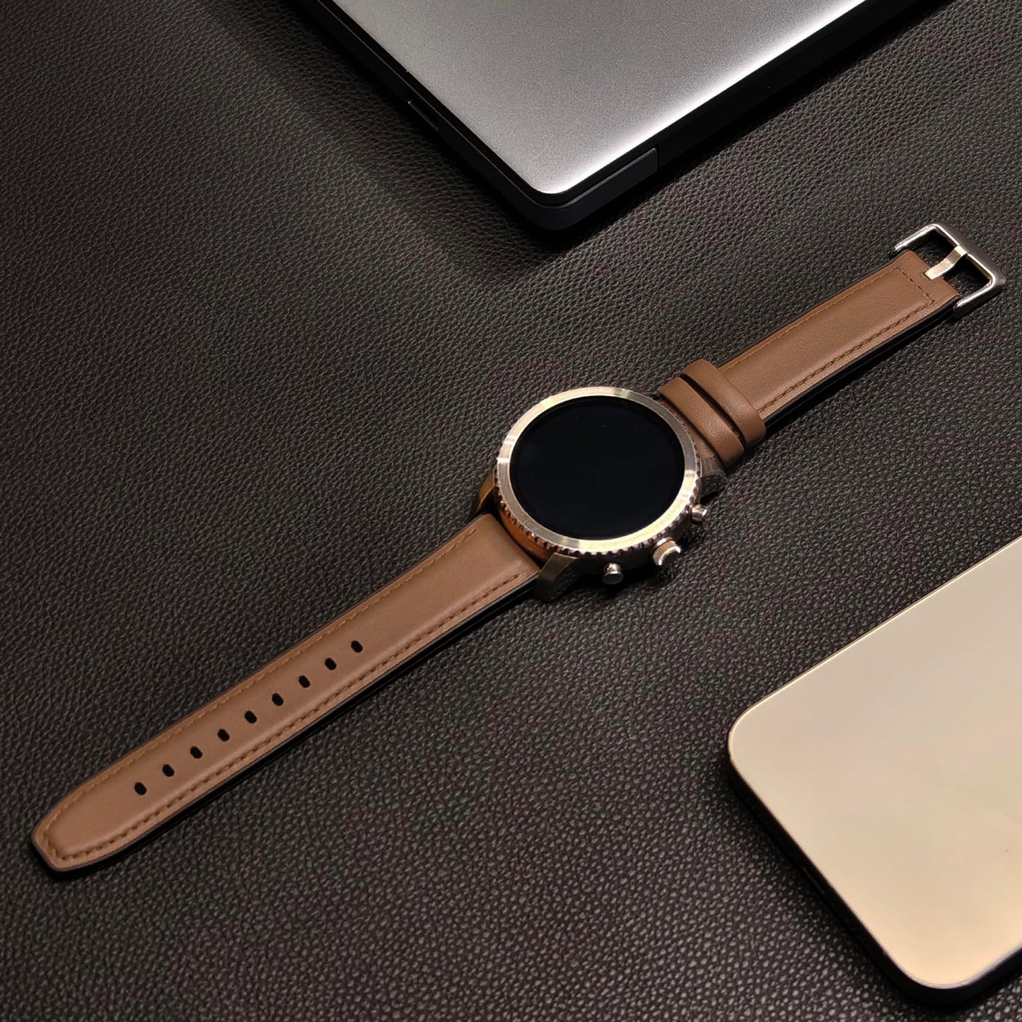 Compatible with CMF Watch 3 Pro Band, 22mm Leather Silicone Breathable Replacement Smartwatch Strap Wristband Compatible for CMF Watch Pro 1, 2, 3 Pro Smartwatch