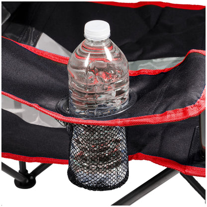 SwimWays Kelsyus Original Foldable Canopy Chair for Camping, Tailgates, and Outdoor Events, Grey/Red