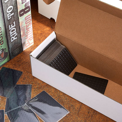 Sepamoon 6 Pack 800 Count Trading Card Storage Box Trading Organizer Game Sport Cardboard Box Collectible for Baseball Football Basketball Card Storage Protection (15 x 3 x 4-1/8 Inch)