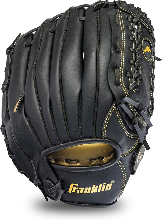 Franklin Sports Field Master Baseball & Softball Glove - Adult & Youth Mitts | Right Hand Throw, Versatile Fit