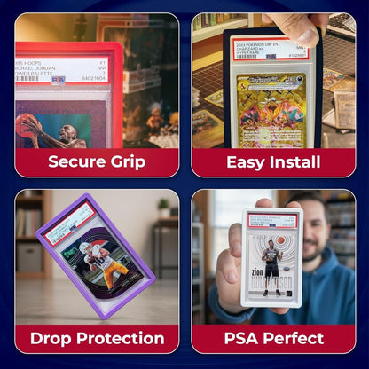 PSA Slab Guard 5 Pack - Graded Card Protector & Bumper | Multicolor Slab Armor Case
