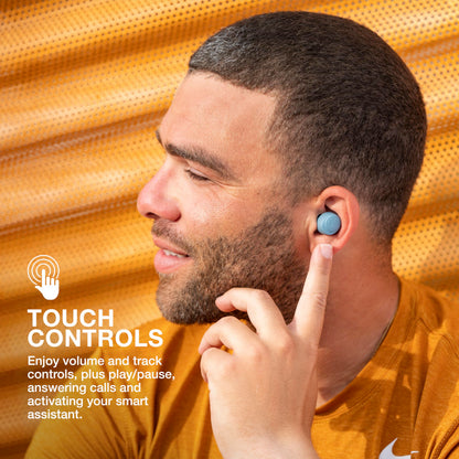 JLab Go Air Pop True Wireless Bluetooth Earbuds + Charging Case, Slate, Dual Connect, IPX4 Sweat Resistance, Bluetooth 5.1 Connection, 3 EQ Sound Settings Signature, Balanced, Bass Boost
