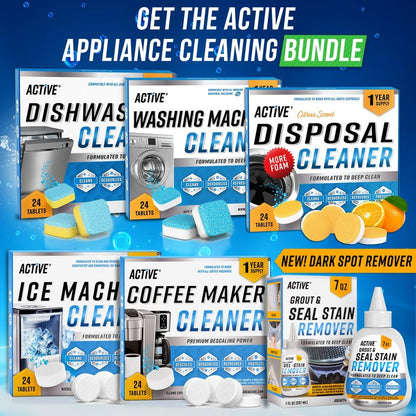 ACTIVE Mold Stain Remover Gel Cleaner Heavy Duty Stain Cleaner for Front Loader Washing Machine Seal, Bathroom Grout, Shower, Caulk - Front Load Washer Cleaning Solution - 7 Fl Oz