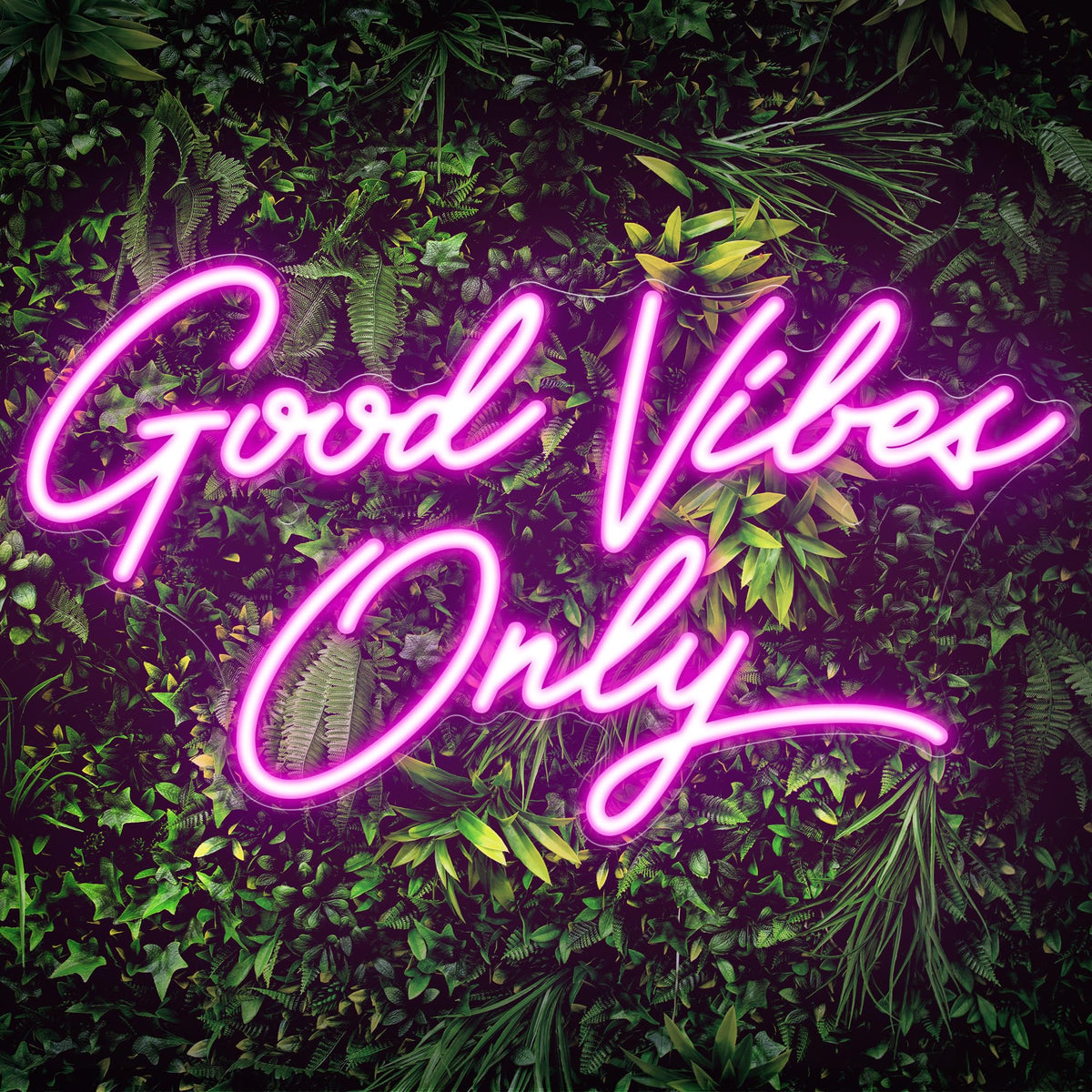 Kavaas Good Vibes Only Neon Signs for Wall Decor 17.7" x 9.9" | Pink Good Vibes Only LED Sign for Bedroom, Party, Bar, Salon - Best Gifts for Birthday, Christmas