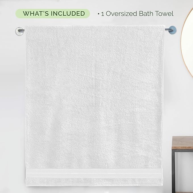 Elegant Comfort Three Line Popcorn Extra Large Luxury Bath Towel