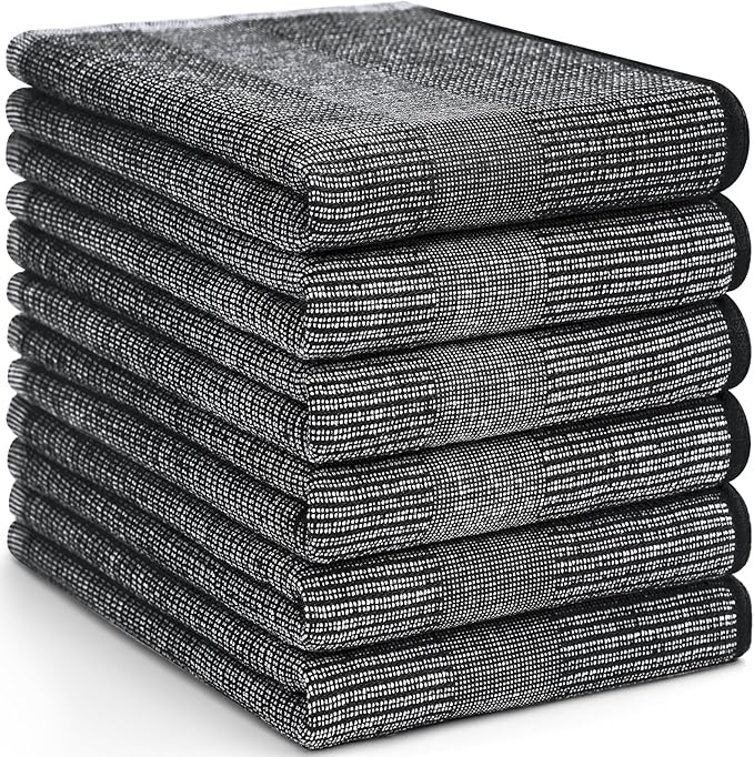 Homaxy Premium Kitchen Towels, Large Cotton Kitchen Hand Towels, Flat and Terry