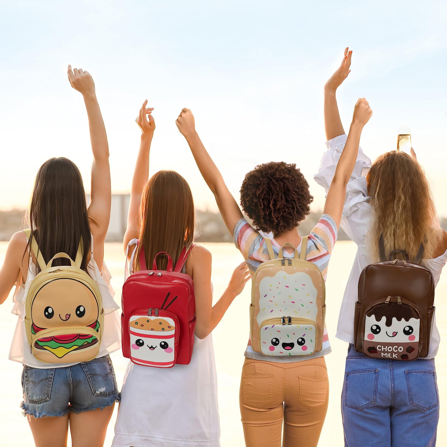 Remember Like Yesterday - Kawaii Poptart Backpack Purse | Women and Kids Fashion Backpack Purse | Faux Leather