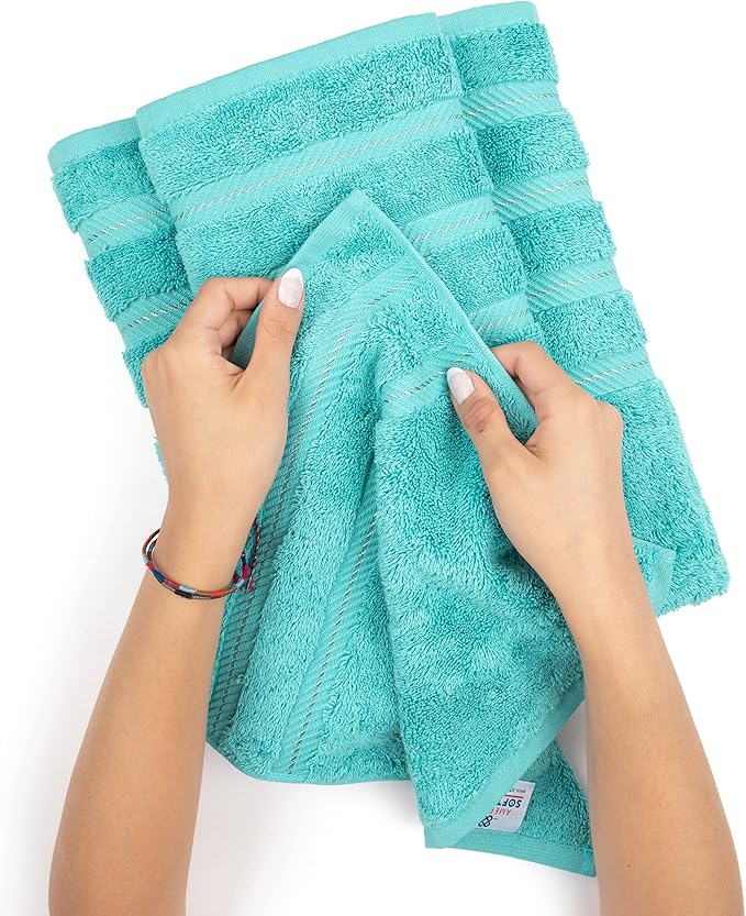 American Soft Linen Premium 3 Piece Towel Set, 1 Bath Towel 1 Hand Towel 1