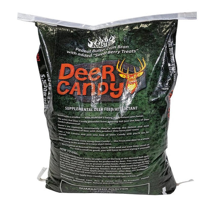 BOSS Buck Deer Candy | Strong Aroma Supplemental Deer Feed with Peanut Butter Corn Bran and Sweet Berry Treats for Hunting - 40lbs (18.14kg)