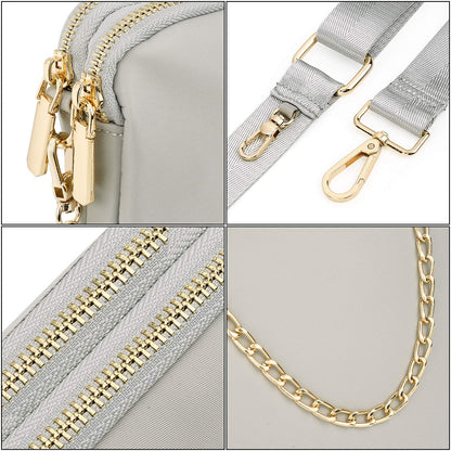 UTO Small Crossbody Bags for Women 3 in 1 Trendy Belt Purse Fashion Designer Mini Cute Sling Fanny Chest Pack