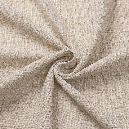 Tollpiz Linen Curtain Living Room Rod Pocket Semi Sheer Curtains Burlap Light Filtering Thick Linen Drape for Bedroom, 54 x 72 inches Long, Natural, Set of 2 Panels