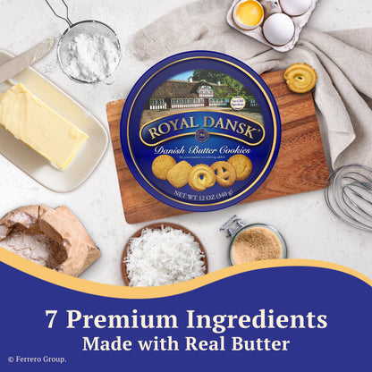 Royal Dansk Danish Cookie Selection, No Preservatives or Coloring Added, 12 Oz. (Pack of 1)
