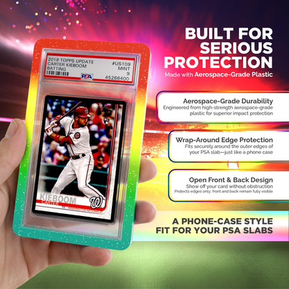 10 Pack Black Slab Guards Fits PSA Slabs - PSA Slab Protector Hard TPU PSA Slab Guard for Graded Cards – PSA Slab Bumper Guard for graded slabs – Slab Protector for PSA Cards