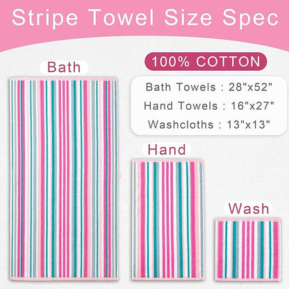VOOVA & MOVAS Cotton Bath Towels Set of 4, Soft & Absobent & Lightweight