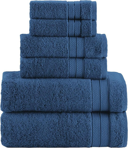 Elegant Comfort Luxury 6-Piece Towel Set, Premium Soft 100% Turkish Cotton