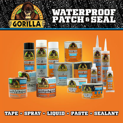 Gorilla Patch & Seal Liquid Rubber Waterproof Sealant, Black, 32 Ounce (Pack of 1) - Seals Out Water, Air, and Moisture