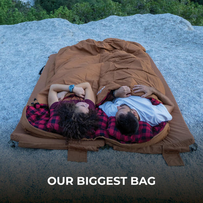 TETON Sports Bridger Canvas Sleeping Bags – Finally, Stay Warm Camping; for Adults and Built to Last, Long (-35F), Green (Plum Poly Liner)