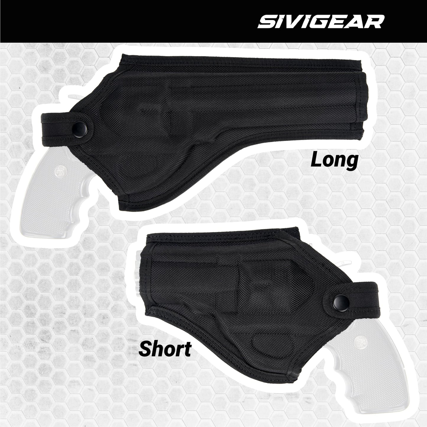 Tactical Universal Revolver Holster, Oxford Gun Holster with Widen Enlarge Quick Pull, Concealed Pistol Carry for Hunting Accessories