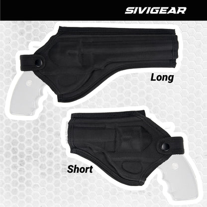 Tactical Universal Revolver Holster, Oxford Gun Holster with Widen Enlarge Quick Pull, Concealed Pistol Carry for Hunting Accessories