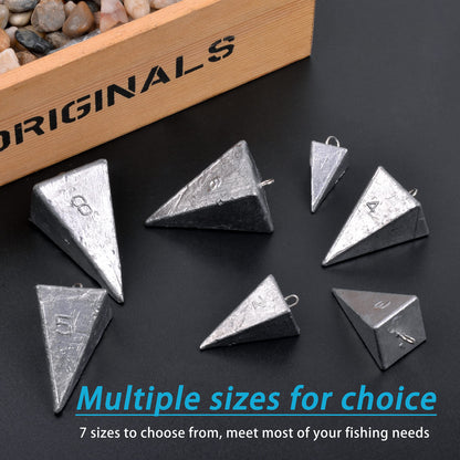 Pyramid Sinkers Fishing Weights Saltwater Pyramid Weights for Surf Fishing Gear Tackle 1oz 2oz 3oz 4oz