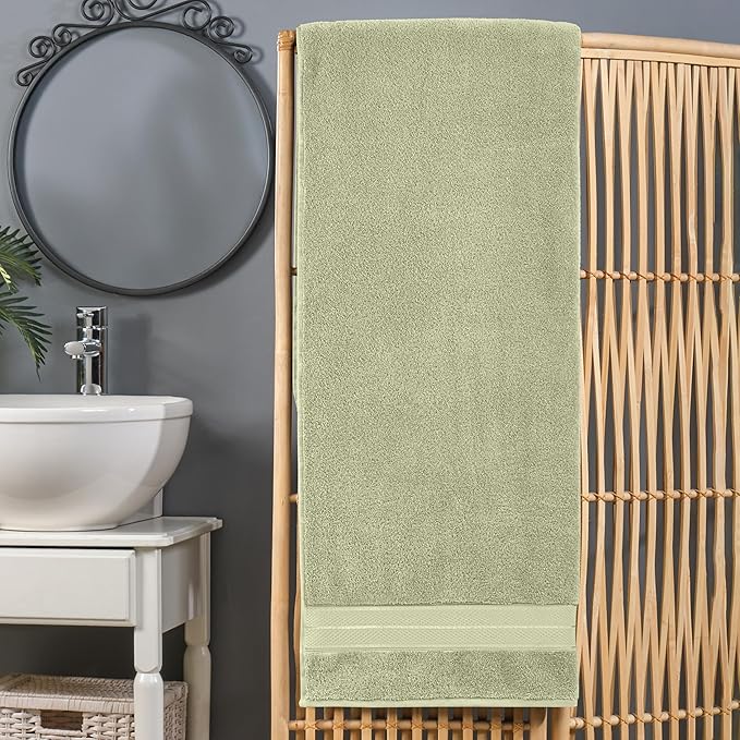 Elegant Comfort Three Line Popcorn Extra Large Luxury Bath Towel