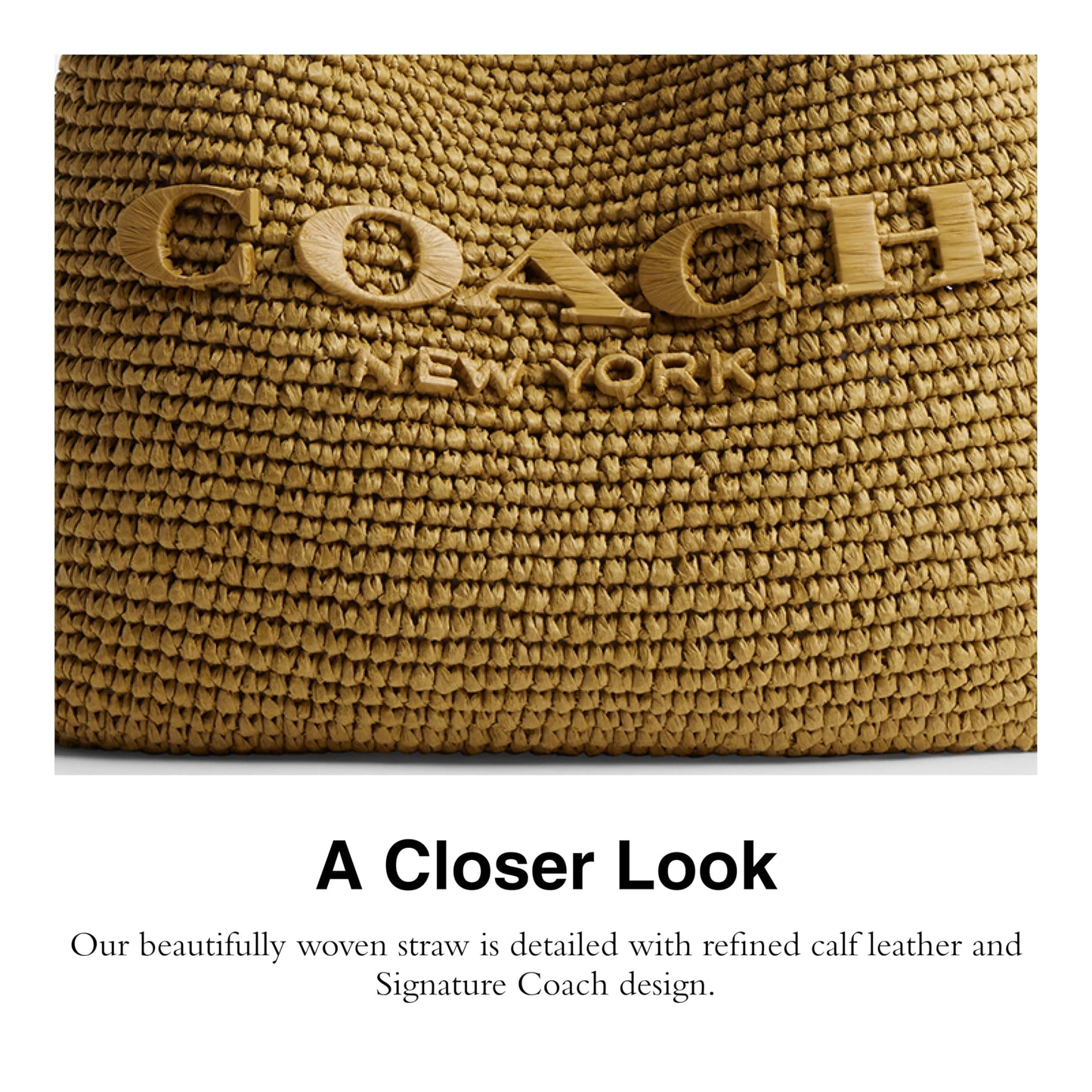 COACH Brooklyn Shoulder Bag 28 in Straw