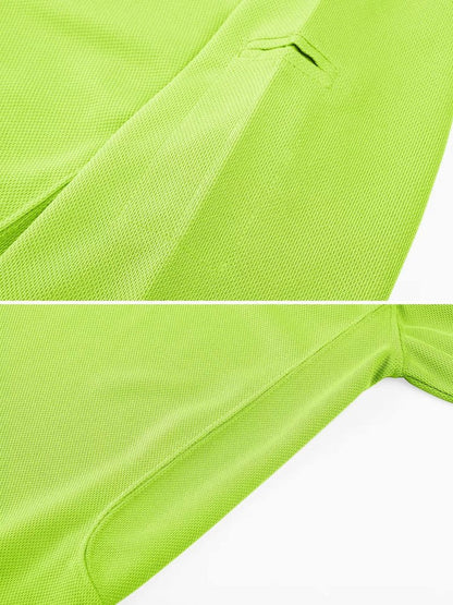 MAGCOMSEN Polo Shirts for Men Dry Fit Golf Shirts Quick Dry Work Polo Shirts Summer Shirts Fluorescent Green M