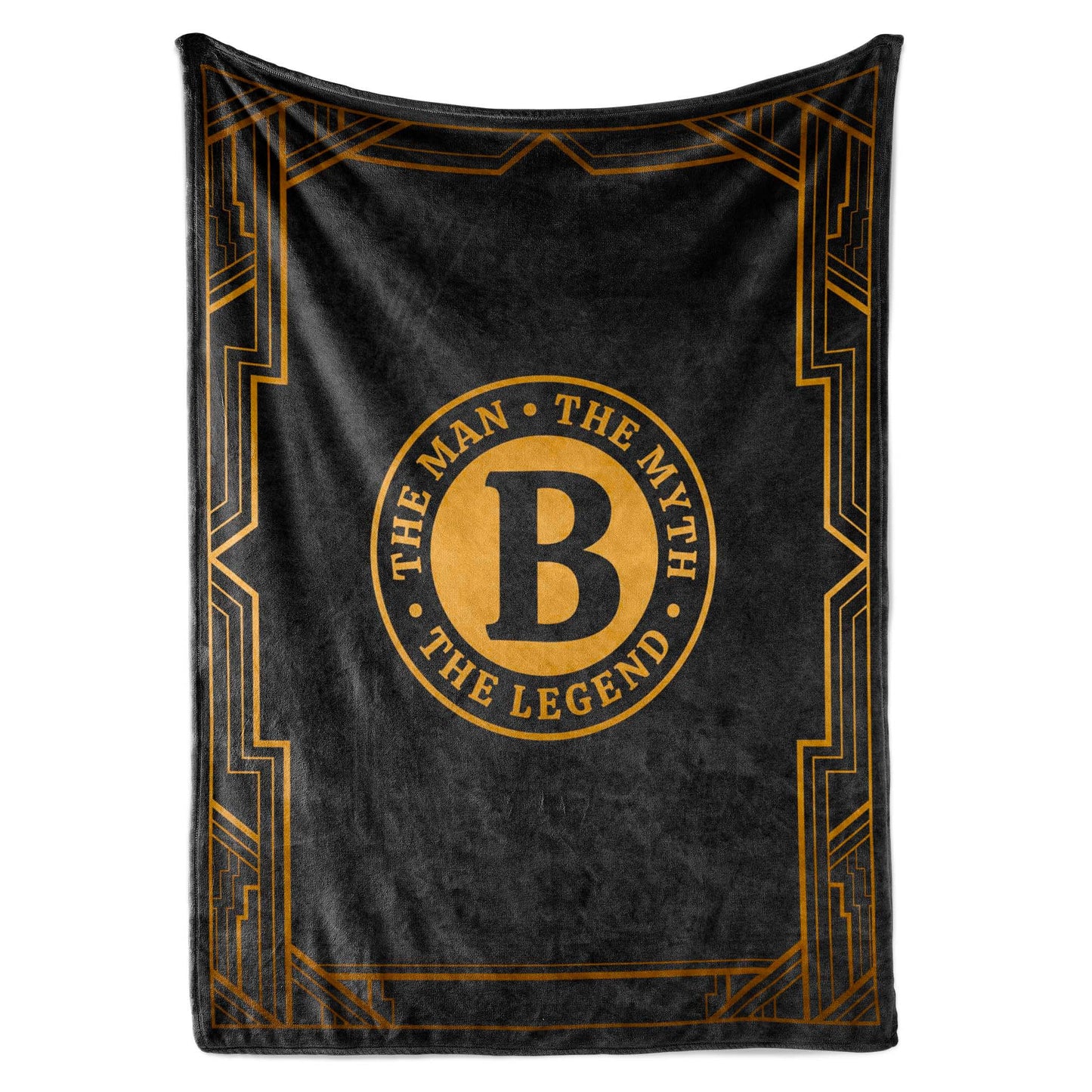 InnoBeta Gifts for Men, Initial Mens Gifts for Him, Birthday Gift Ideas, Mens Blanket, 300gsm Flannel Throw Blanket Gift for Dad, Grandpa, Husband, 50"x 65", B