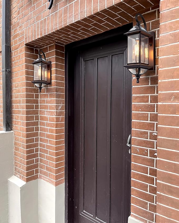 Copper Dusk to Dawn Outdoor Wall Lights Exterior Light Fixtures Porch Light Wall Mount,18.5''H Outside Lights for House,Garage,Porch Patio,Oil-Rubbed Bronze 1 Pack with E26 Socket