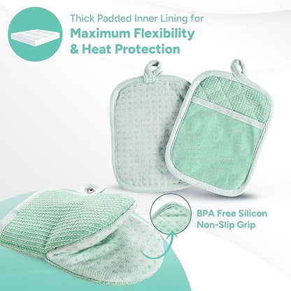 Casa Platino Potholders & Oven Mitts Heat Resistant, 8-Piece Mini Oven Mitts