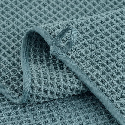 Microfiber Waffle Face Towels, 4 Pieces, Fast Drying, Lint Free 430 GSM