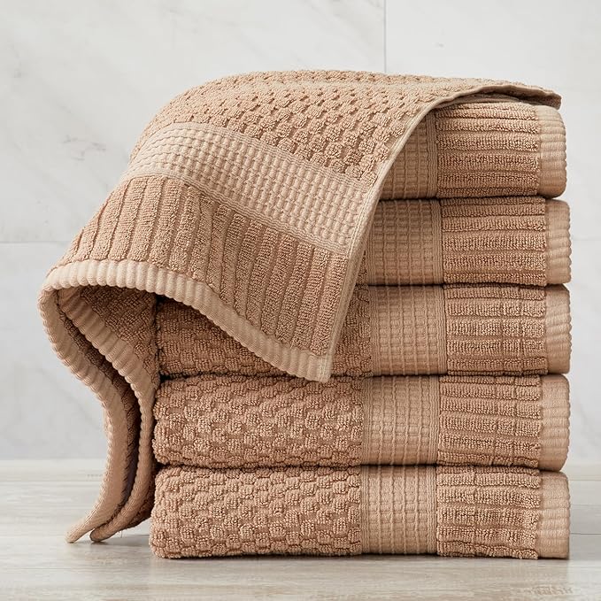 NY Loft 100% Cotton Hand Towel 6 Pack Hand Towel Set | Super Soft & Absorbent