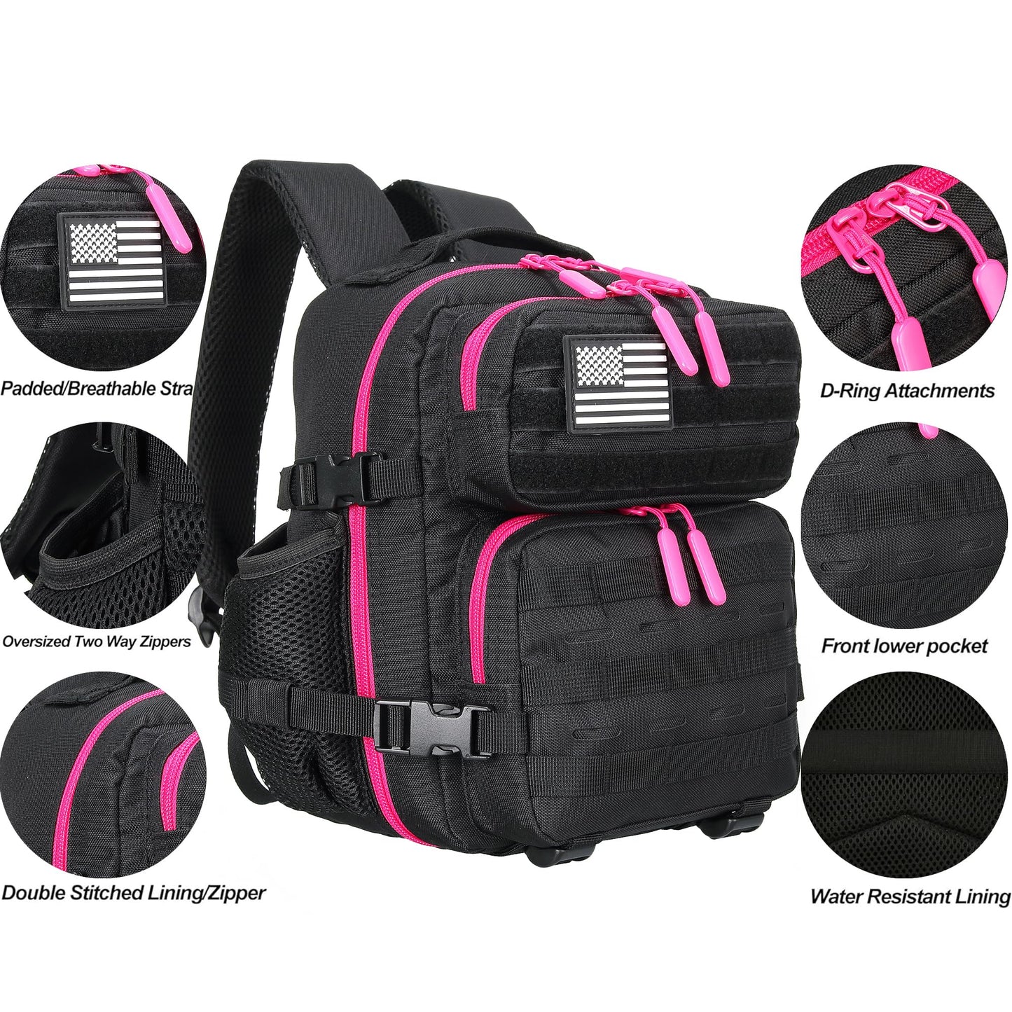 HongXingHai 9L Mini Tactical Backpack for Men and Women Tactical Backpack Small for Hiking Small Tactical Bag Fitness Pack