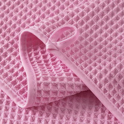 Microfiber Waffle Hand Towels, 4 Pieces, Fast Drying, Lint Free 430 GSM