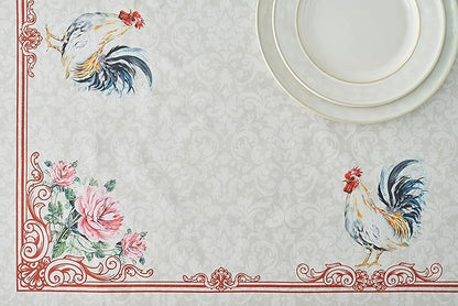 Maison d' Hermine Table Cloth Square Table 100% Cotton 54 x 54 Inches Tablecloth Reusable Decorative Everyday Use for Dining Room, Farmhouse, Home, Party, Festive & Wedding Spring Summer - Campagne
